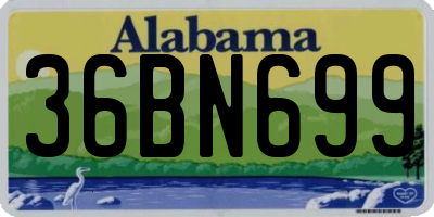 AL license plate 36BN699