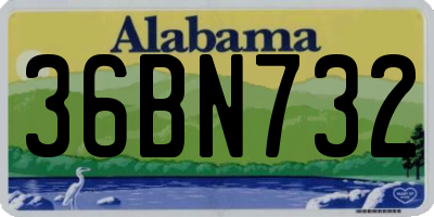 AL license plate 36BN732