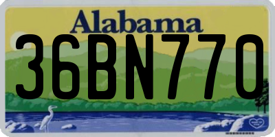 AL license plate 36BN770