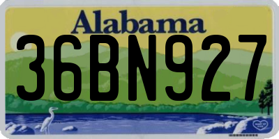 AL license plate 36BN927
