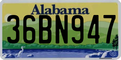 AL license plate 36BN947