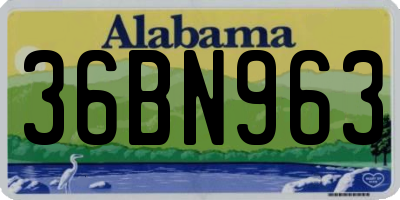 AL license plate 36BN963