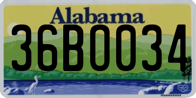 AL license plate 36BO034