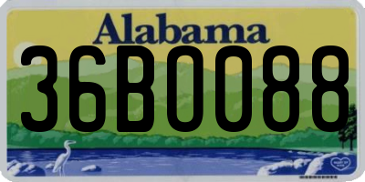 AL license plate 36BO088