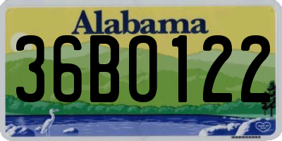 AL license plate 36BO122