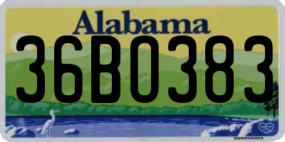 AL license plate 36BO383