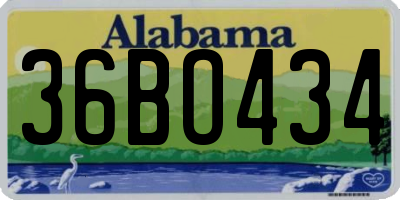 AL license plate 36BO434