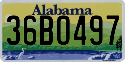 AL license plate 36BO497