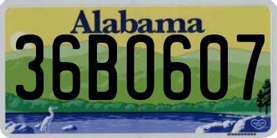 AL license plate 36BO607