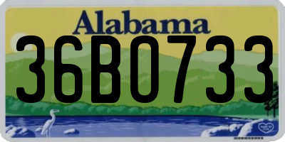 AL license plate 36BO733