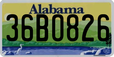 AL license plate 36BO826