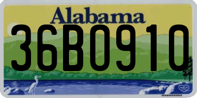 AL license plate 36BO910