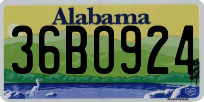 AL license plate 36BO924