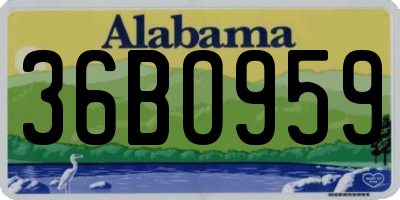 AL license plate 36BO959