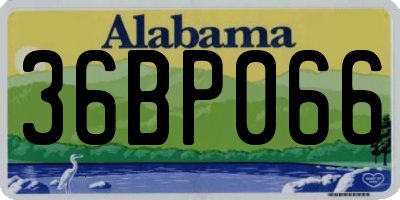 AL license plate 36BP066