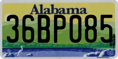 AL license plate 36BP085