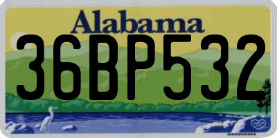 AL license plate 36BP532