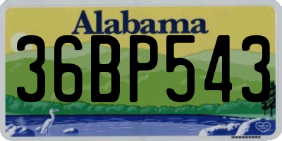 AL license plate 36BP543