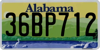 AL license plate 36BP712