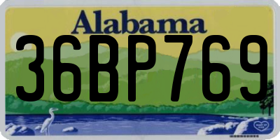 AL license plate 36BP769
