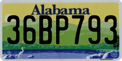 AL license plate 36BP793