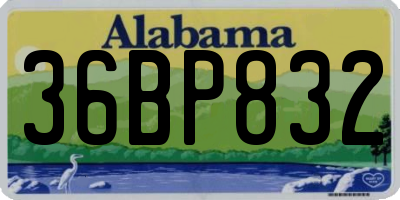 AL license plate 36BP832