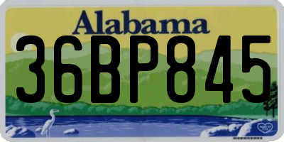 AL license plate 36BP845
