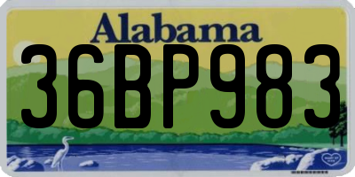 AL license plate 36BP983