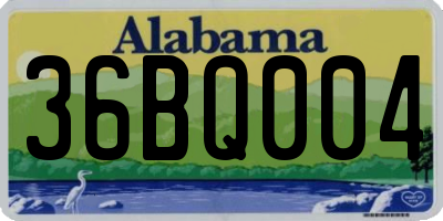 AL license plate 36BQ004