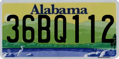 AL license plate 36BQ112