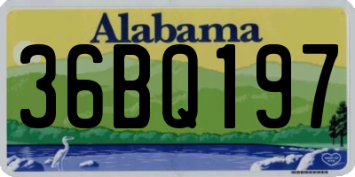 AL license plate 36BQ197