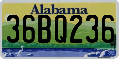 AL license plate 36BQ236