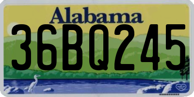 AL license plate 36BQ245