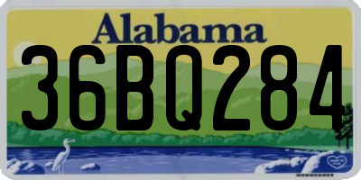AL license plate 36BQ284