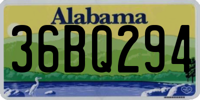 AL license plate 36BQ294
