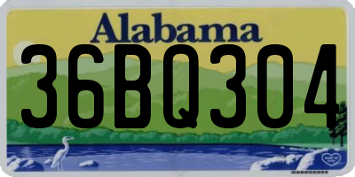 AL license plate 36BQ304