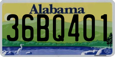 AL license plate 36BQ401