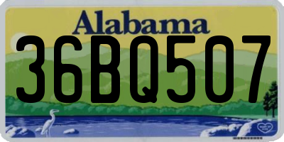 AL license plate 36BQ507