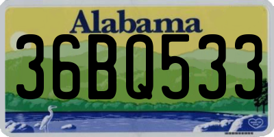 AL license plate 36BQ533