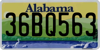 AL license plate 36BQ563