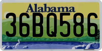 AL license plate 36BQ586
