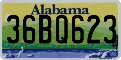 AL license plate 36BQ623