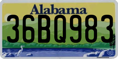 AL license plate 36BQ983