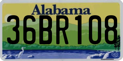 AL license plate 36BR108