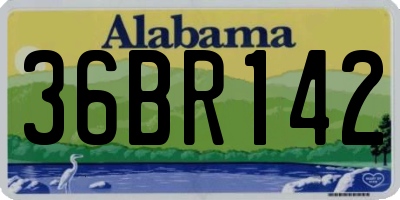 AL license plate 36BR142