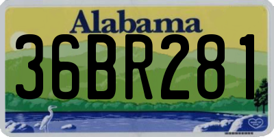 AL license plate 36BR281