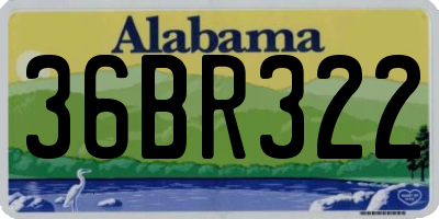 AL license plate 36BR322