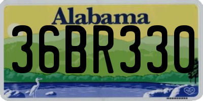AL license plate 36BR330