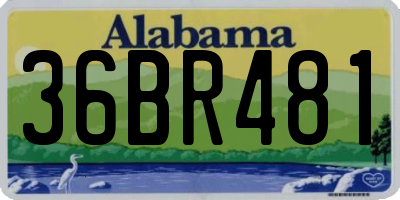 AL license plate 36BR481