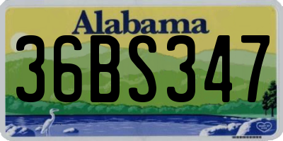 AL license plate 36BS347